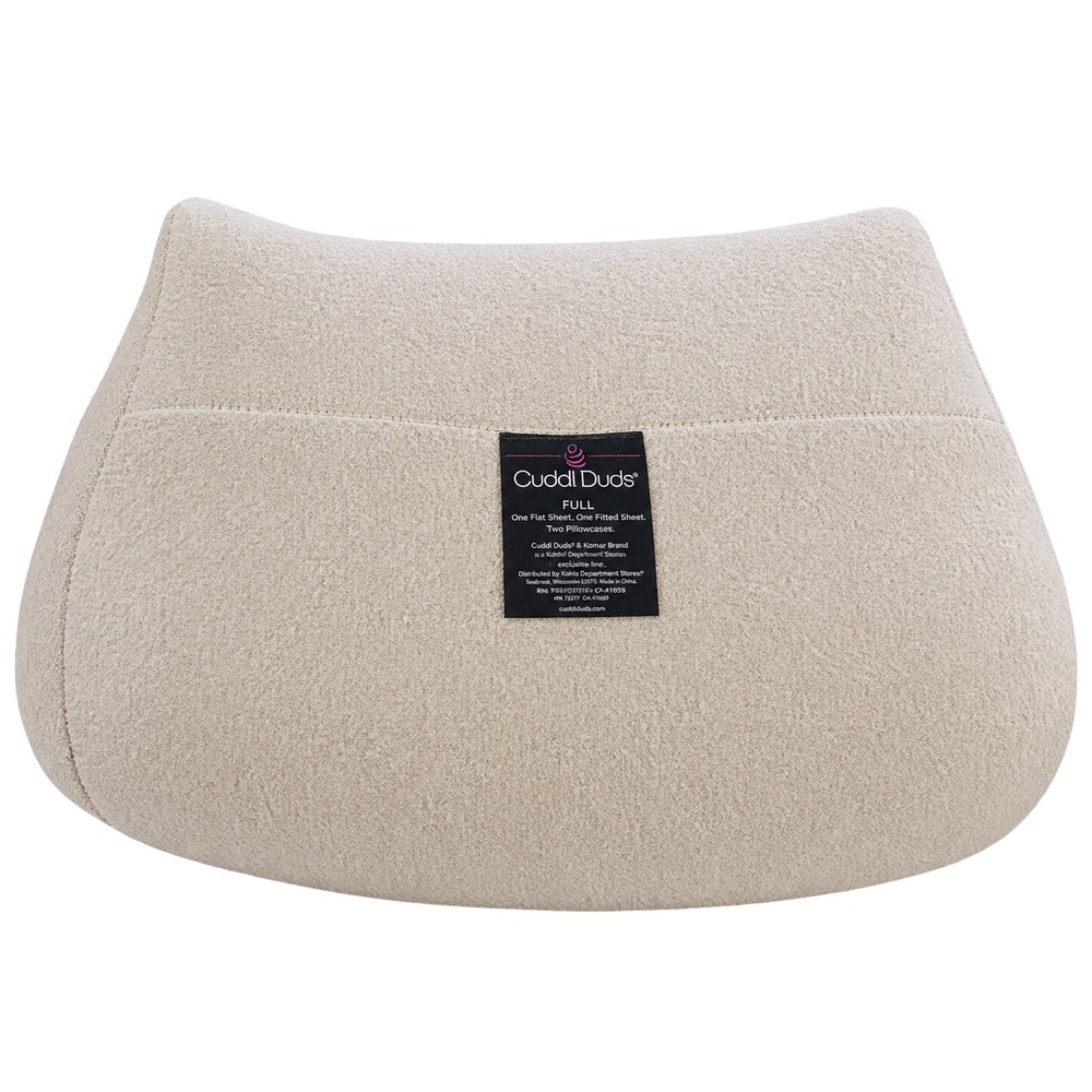 Cuddl Duds Full Sheet Set Gray Fleece 4 Piece Flat Fitted 2 Pillowcase NWT Kohls